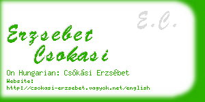 erzsebet csokasi business card