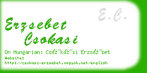 erzsebet csokasi business card